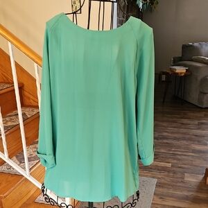 👚Creation L Women's Mint Green Long-Sleeve Tunic Top
